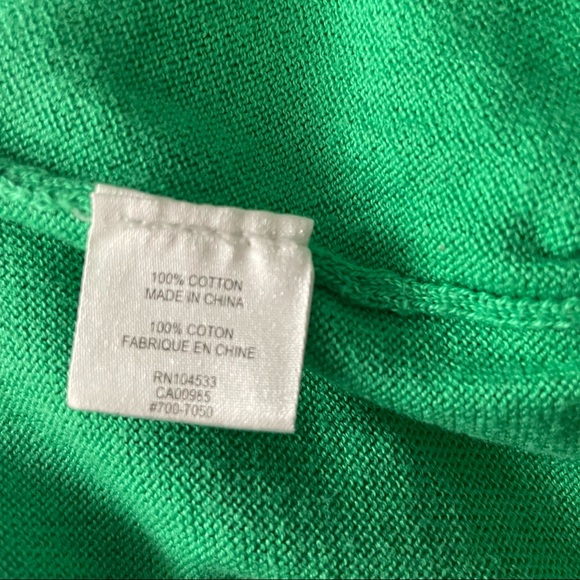 Nanette Lepore Cotton Knit Green Button Up Cardigan S - Picture 6 of 7